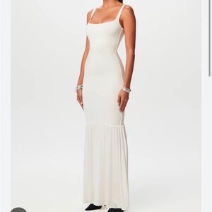 Naked Wardrobe Smooth Tank Trumpet Maxi Dress size S